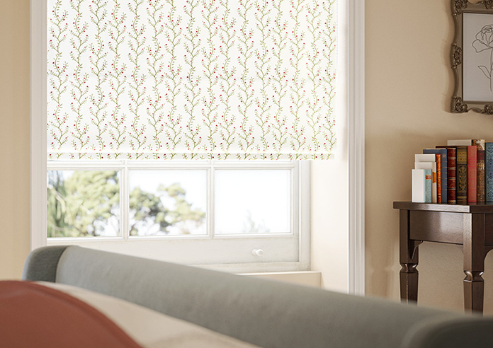 Boughton Faux Silk, Ruby - Motorised Roman Blind - Image 5